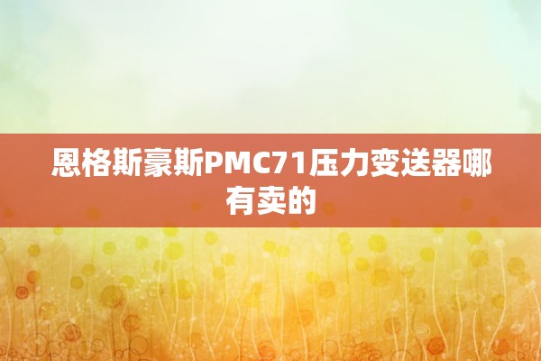 恩格斯豪斯PMC71压力变送器哪有卖的